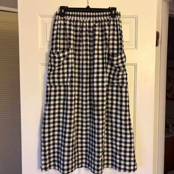 ASOS Plaid Gingham Maxi Skirt with Pockets - Picture 5 of 7